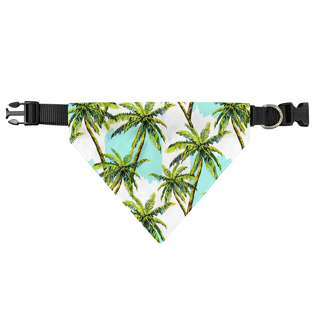 Palm Tree Tropical Pattern Print Over The Collar Dog Bandana