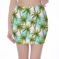 Palm Tree Tropical Pattern Print Pencil Mini Skirt