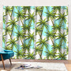 Palm Tree Tropical Pattern Print Pencil Pleat Curtains