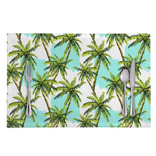 Palm Tree Tropical Pattern Print Placemat