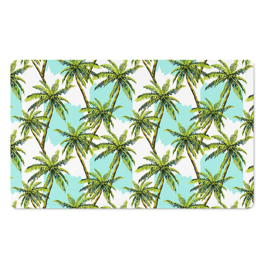 Palm Tree Tropical Pattern Print Polyester Doormat