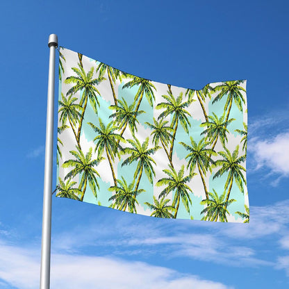 Palm Tree Tropical Pattern Print Polyester Flag