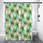Palm Tree Tropical Pattern Print Premium Shower Curtain