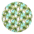 Palm Tree Tropical Pattern Print Round Blanket