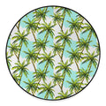 Palm Tree Tropical Pattern Print Round Floor Mat