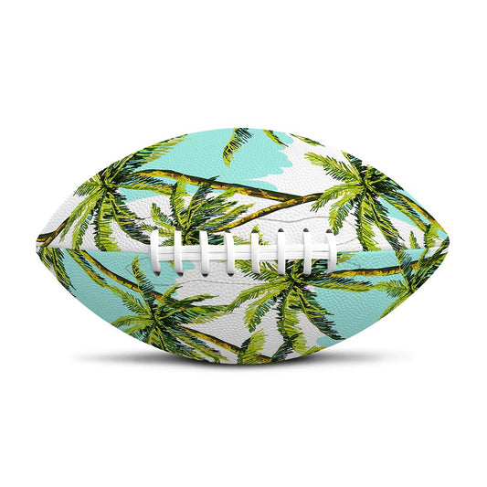Palm Tree Tropical Pattern Print Rugby Ball