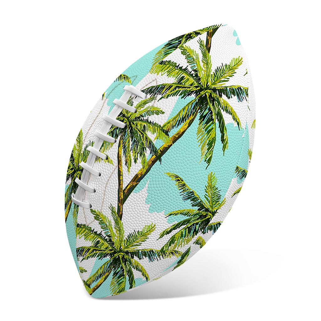 Palm Tree Tropical Pattern Print Rugby Ball