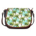 Palm Tree Tropical Pattern Print Saddle Bag