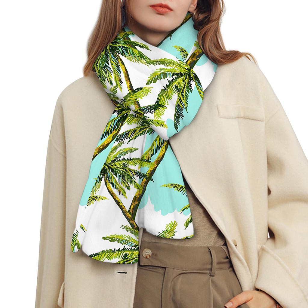 Palm Tree Tropical Pattern Print Scarf