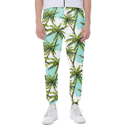 Palm Tree Tropical Pattern Print Scuba Joggers