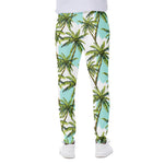 Palm Tree Tropical Pattern Print Scuba Joggers