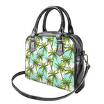 Palm Tree Tropical Pattern Print Shoulder Handbag