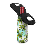 Palm Tree Tropical Pattern Print Single Neoprene Wine Tote