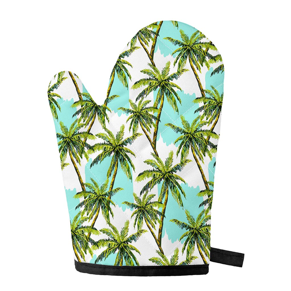 Palm Tree Tropical Pattern Print Single Oven Mitt