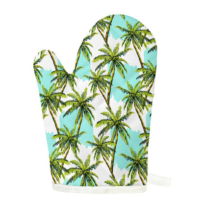 Palm Tree Tropical Pattern Print Single Oven Mitt