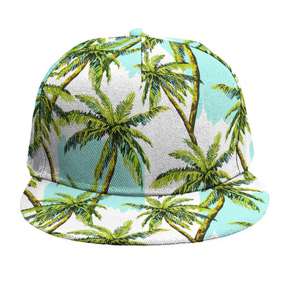 Palm Tree Tropical Pattern Print Snapback Cap