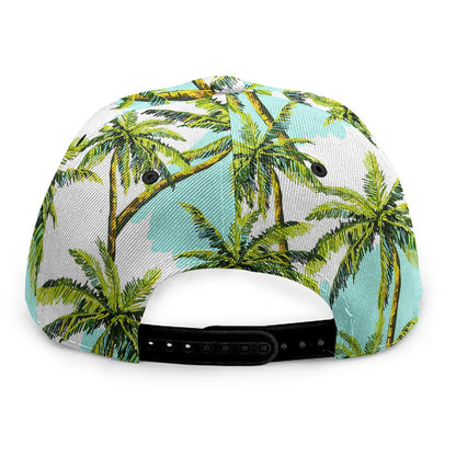 Palm Tree Tropical Pattern Print Snapback Cap