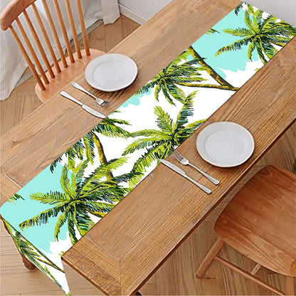 Palm Tree Tropical Pattern Print Table Runner