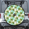 Palm Tree Tropical Pattern Print Tire Cover With Camera Hole