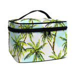 Palm Tree Tropical Pattern Print Travel Makeup Bag