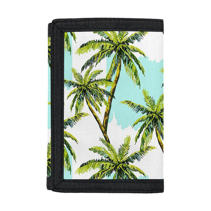 Palm Tree Tropical Pattern Print Trifold Wallet