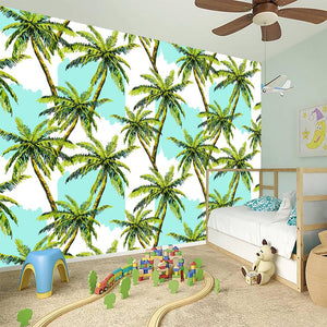 Palm Tree Tropical Pattern Print Wall Sticker
