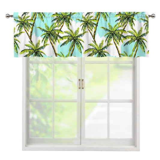 Palm Tree Tropical Pattern Print Window Valance