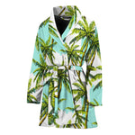 Palm Tree Tropical Pattern Print Women's Bathrobe