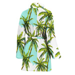 Palm Tree Tropical Pattern Print Women's Bathrobe