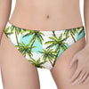 Palm Tree Tropical Pattern Print Women's Thong