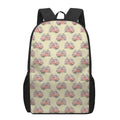 Panda Firefighter And Cat Pattern Print 17 Inch Backpack