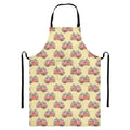 Panda Firefighter And Cat Pattern Print Bib Apron With Pocket