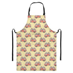 Panda Firefighter And Cat Pattern Print Bib Apron With Pocket