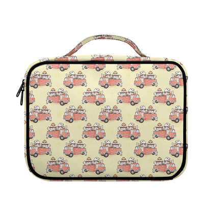 Panda Firefighter And Cat Pattern Print Briefcase Bible Bag