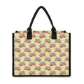 Panda Firefighter And Cat Pattern Print Canvas Tote Bag