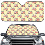 Panda Firefighter And Cat Pattern Print Car Windshield Sun Shade