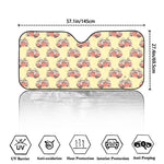 Panda Firefighter And Cat Pattern Print Car Windshield Sun Shade