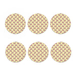 Panda Firefighter And Cat Pattern Print Coaster Set