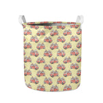 Panda Firefighter And Cat Pattern Print Collapsible Laundry Basket