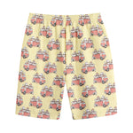 Panda Firefighter And Cat Pattern Print Cotton Shorts