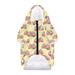 Panda Firefighter And Cat Pattern Print Dog Zip Up Hoodie
