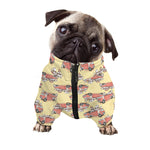 Panda Firefighter And Cat Pattern Print Dog Zip Up Jacket