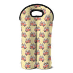 Panda Firefighter And Cat Pattern Print Double Neoprene Wine Tote