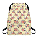 Panda Firefighter And Cat Pattern Print Drawstring Backpack