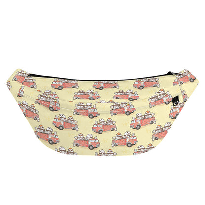 Panda Firefighter And Cat Pattern Print Fanny Pack