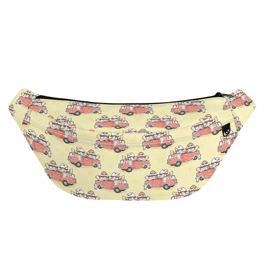 Panda Firefighter And Cat Pattern Print Fanny Pack