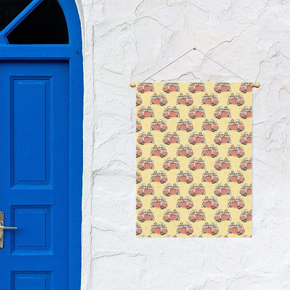 Panda Firefighter And Cat Pattern Print Garden Flag