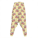 Panda Firefighter And Cat Pattern Print Hammer Pants