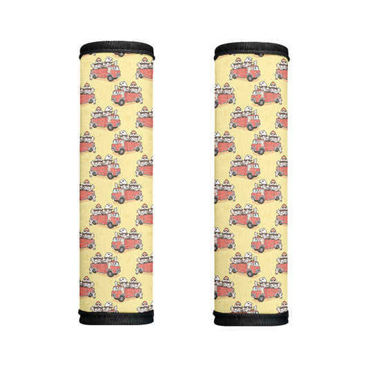 Panda Firefighter And Cat Pattern Print Handle Covers