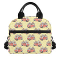 Panda Firefighter And Cat Pattern Print Insulated Lunch Bag